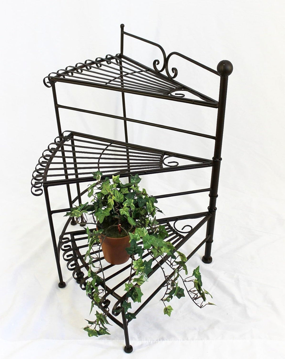 DanDiBo Blumentreppe Metall 64 cm Blumenständer mit 3 Ablagen DY11-12020 Pflanzenständer Blumenbank