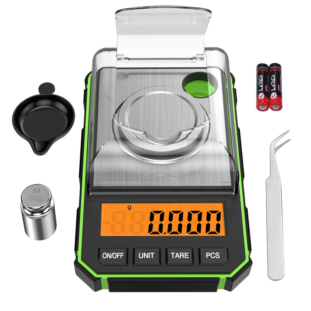 ORIA Feinwaage 0,001g, Digitale Milligramm Waage 50g / 0,001g, Digitale Taschenwaage mit LCD-Anzeige