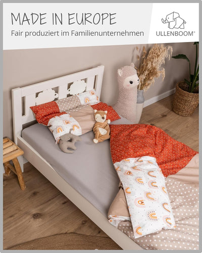 ULLENBOOM ® Baby Bettwäsche aus 100% Baumwolle (OEKO-TEX), 80x80 cm Regenbogen - 2-teilig (Set): Bab
