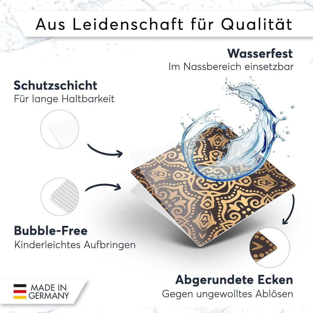 30 Stück Klebefliesen Folie 20x20 cm für Bad und Küche - Fliesenfolie, Fliesenfaufkleber - Stickerfl