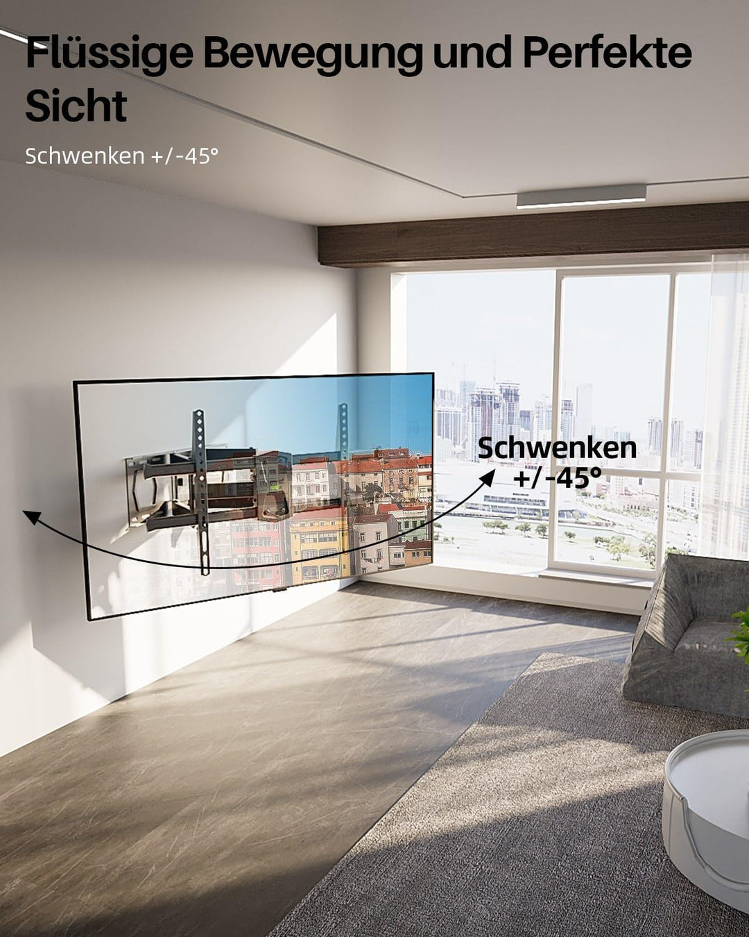 USX-MOUNT TV Wandhalterung Schwenkbar Neigbar für 42-82 Zoll LED, LCD TV, Fernseher Wandhalterung Ma