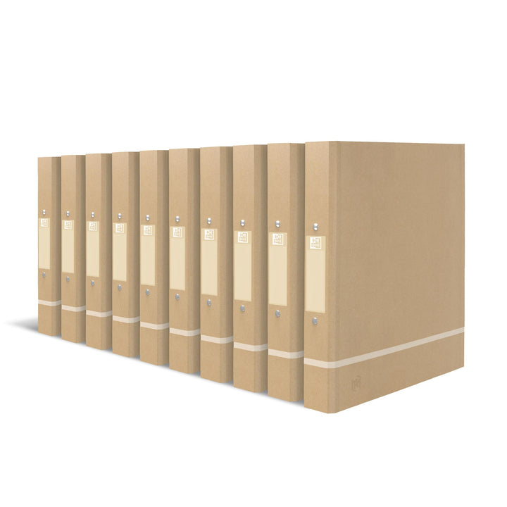 Oxford Ringbuch A4 3,5 cm breit, gut für die Umwelt, in beige, 10 Stück