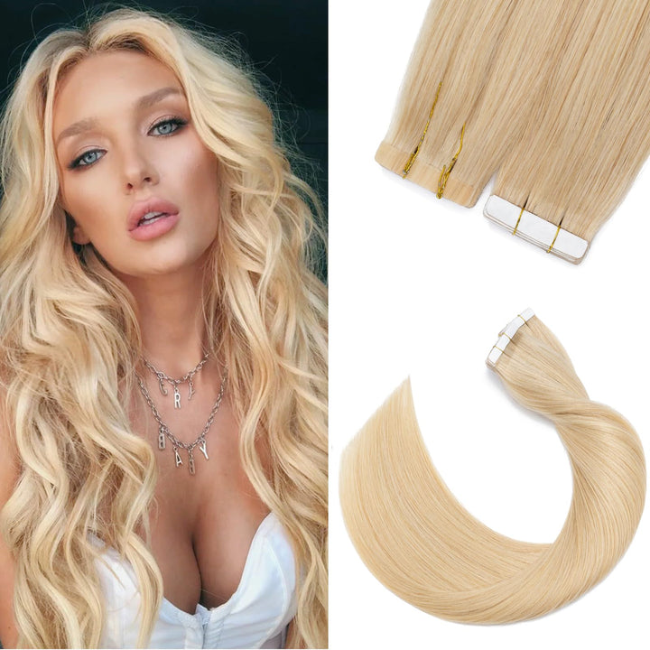 Silk-co Tape in Extensions Echthaar 20stk, leicht Version Tape Extensions Echthaar, Remy Haarextensi