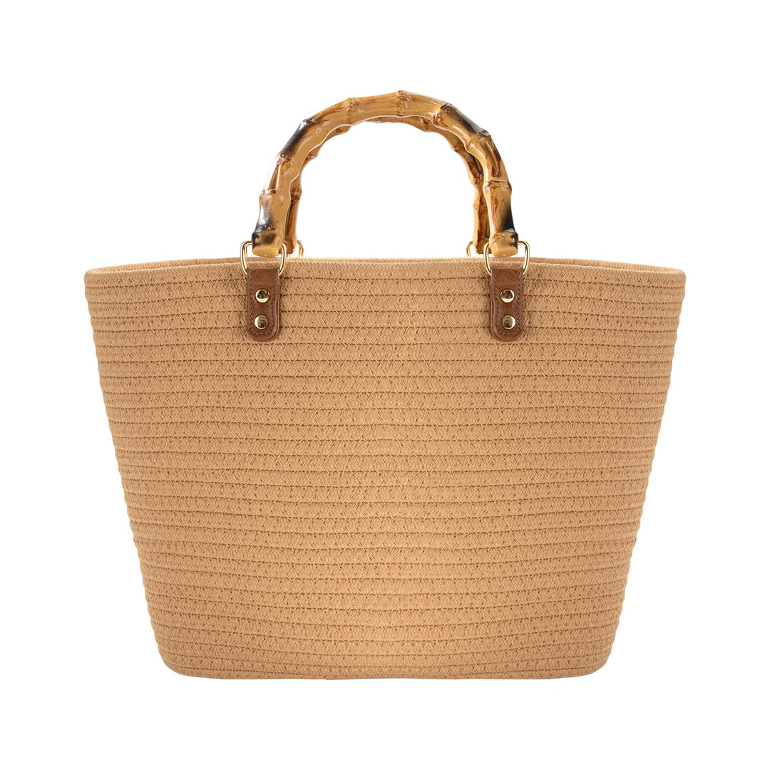 MengH-SHOP Handtasche Grosse Sommer Strandtasche Handgewebte Shopper Tasche mit Griff Frauen Henkelt