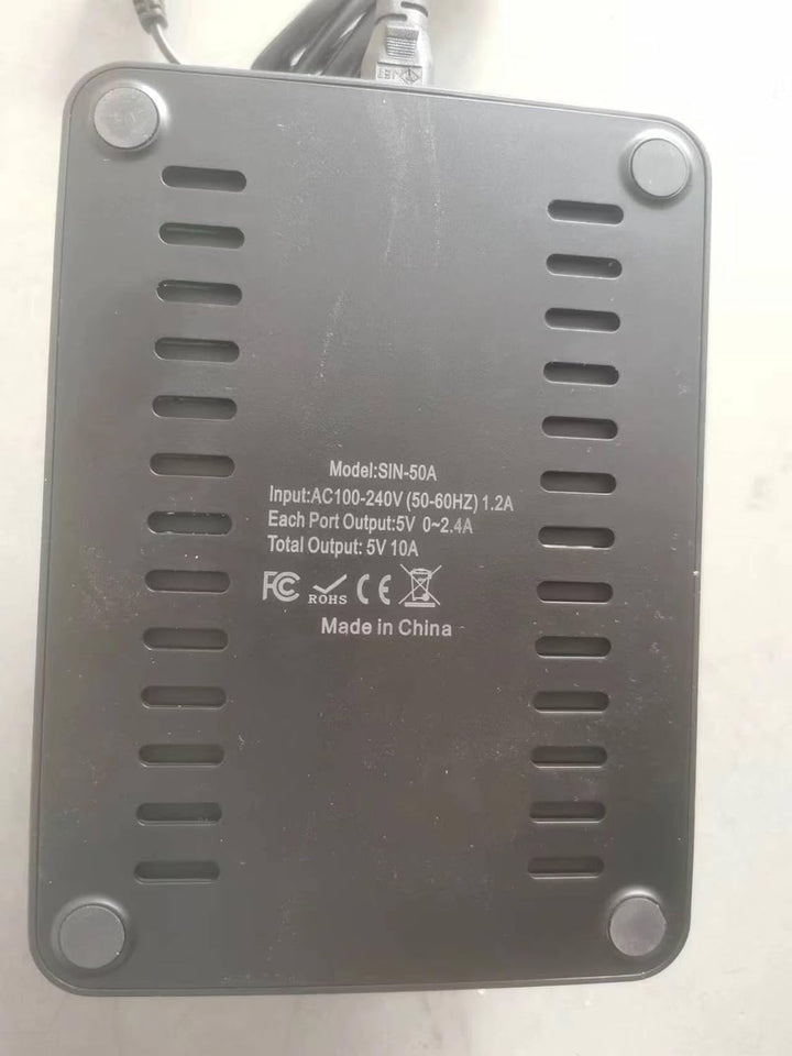 Acocodi USB Ladestation Multi Dock 6 Ports 60W Smart Schnellladedockstation für mehrere Geräte, komp