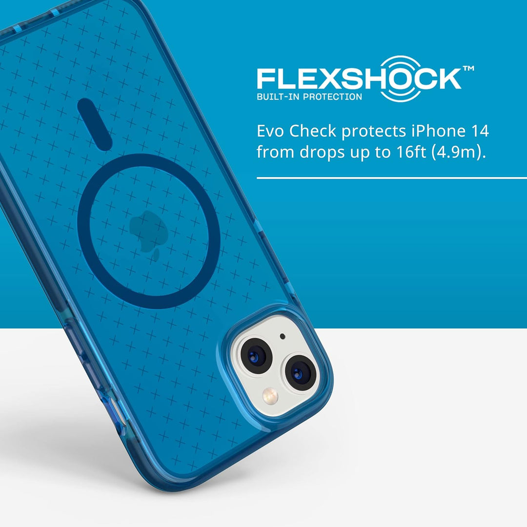 tech21 iPhone 14 Plus Evo Check Kompatibel mit MagSafe® - Stossdämpfende & Schlanke Schutzhülle mit