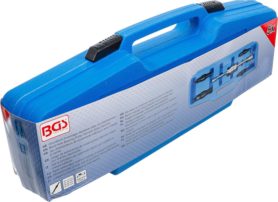 BGS 70107 | Grundloch-Innenlager-Abzieher-Satz mit Gleithammer | 5-TLG.