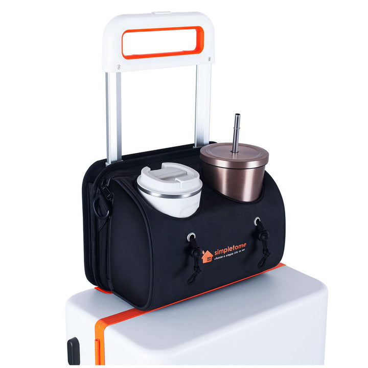 simpletome 4 In 1 Gepäck Becherhalter Reise-Getränkehalter Hält Zwei Umhängetasche Kaffeetassen &amp; Ta
