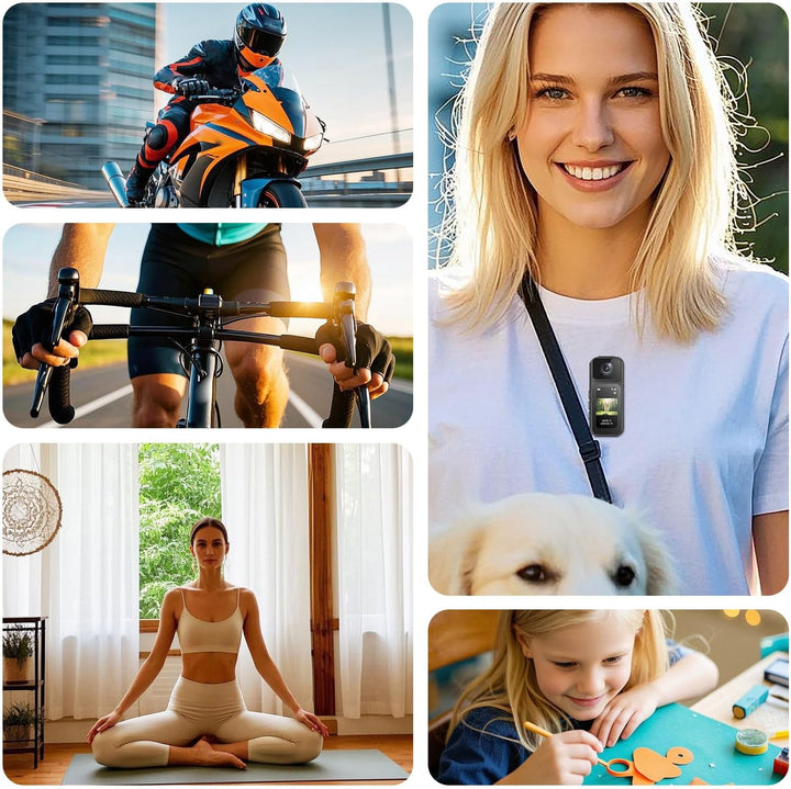 Mini Action Cam Bodycam mit 32GB Speicherkarte, 180° Drehbarer Objektiv 1.47&