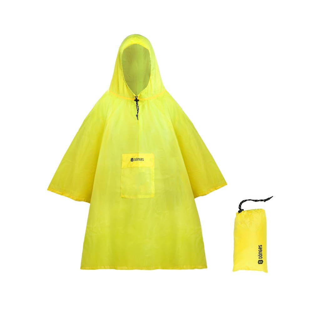 Dönges 4-in-1 Regenponcho mit Ärmeln in 4 Farben | Atmungsaktiv, Wasserdicht & Vielseitig mit Brustt