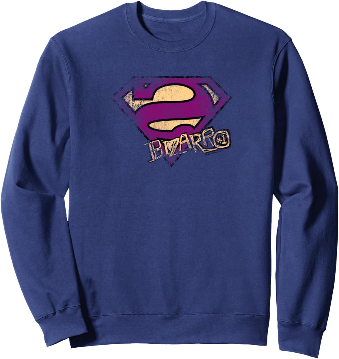 Superman Bizarro Logo Distressed Sweatshirt