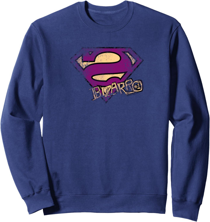 Superman Bizarro Logo Distressed Sweatshirt