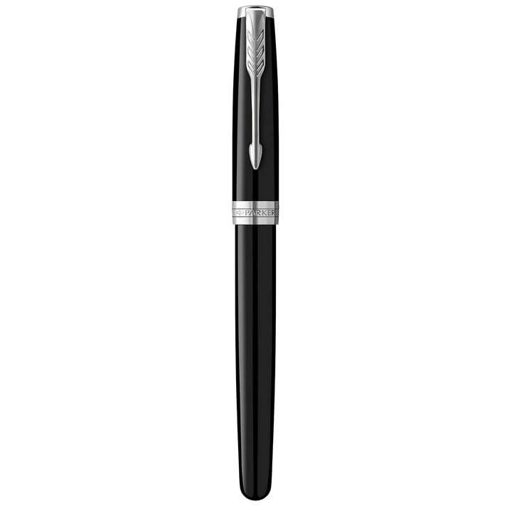 Parker Sonnet Füller | Schwarze Lackierung mit Palladiumzierteilen | Füllfederhalter mit mittlerer F