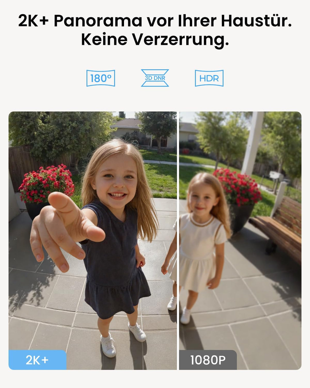 Reolink Video-Türklingel mit Chime, 5MP Ultra HD Kabelgebundene Türklingel mit Kamera, 2,4/5GHz WLAN