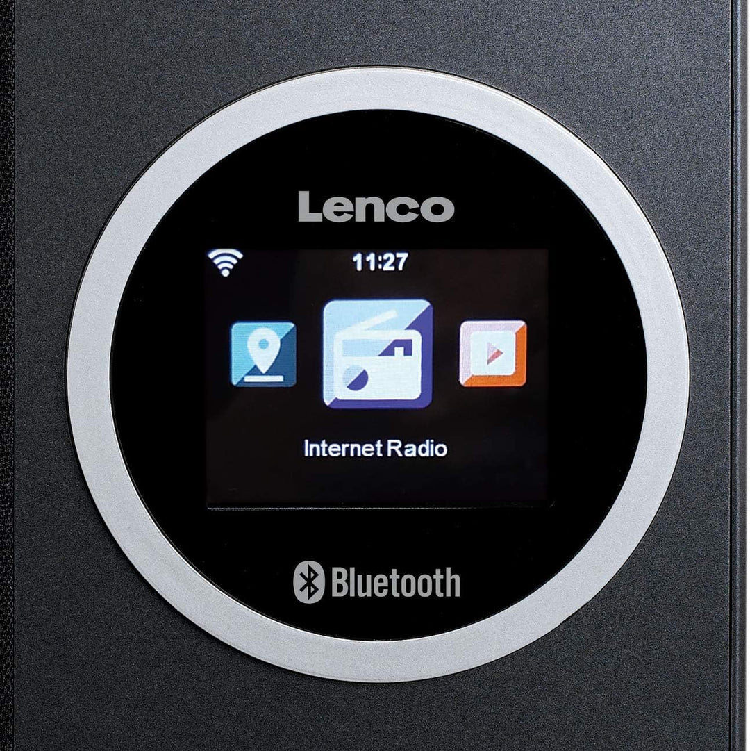 Lenco A003244 DIR 70 - tragbares Internetradio -DAB+Radio-RetroDigitalradio-WLAN-Bluetooth-2,4”Farbb