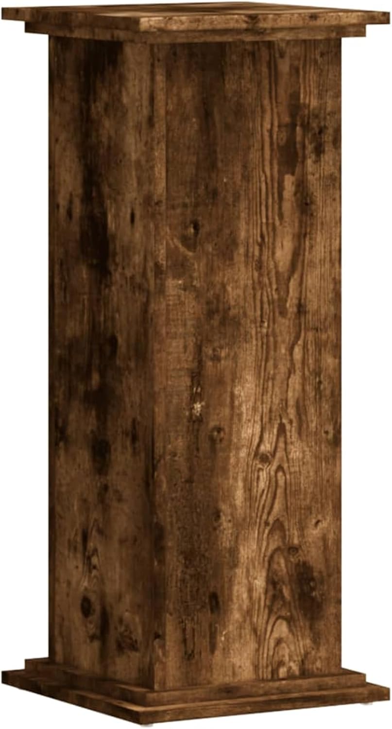 Gecheer Pflanzenständer Räuchereiche 33x33x80 cm Holzwerkstoff stark stabil dekorativ für Inneneinri