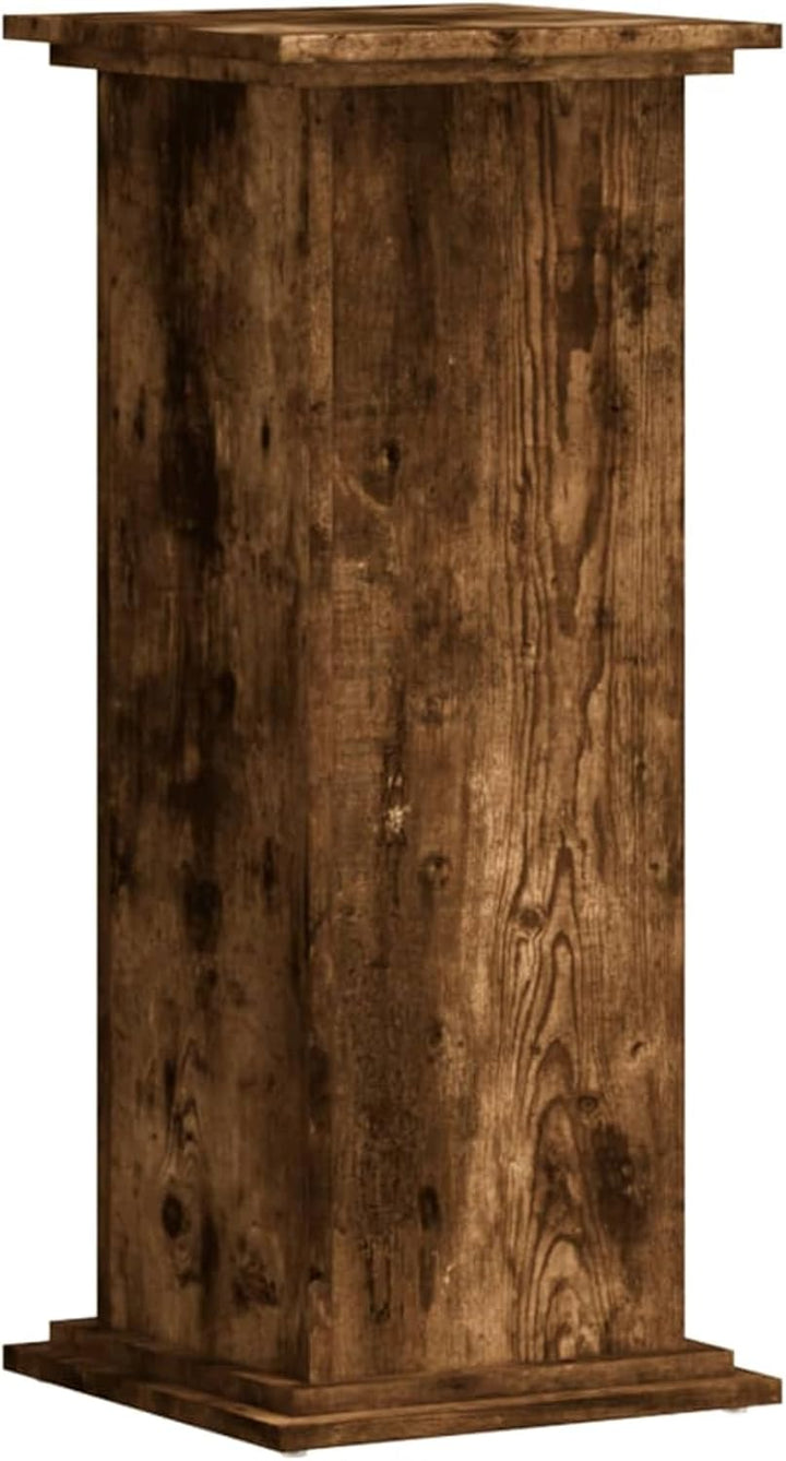 Gecheer Pflanzenständer Räuchereiche 33x33x80 cm Holzwerkstoff stark stabil dekorativ für Inneneinri