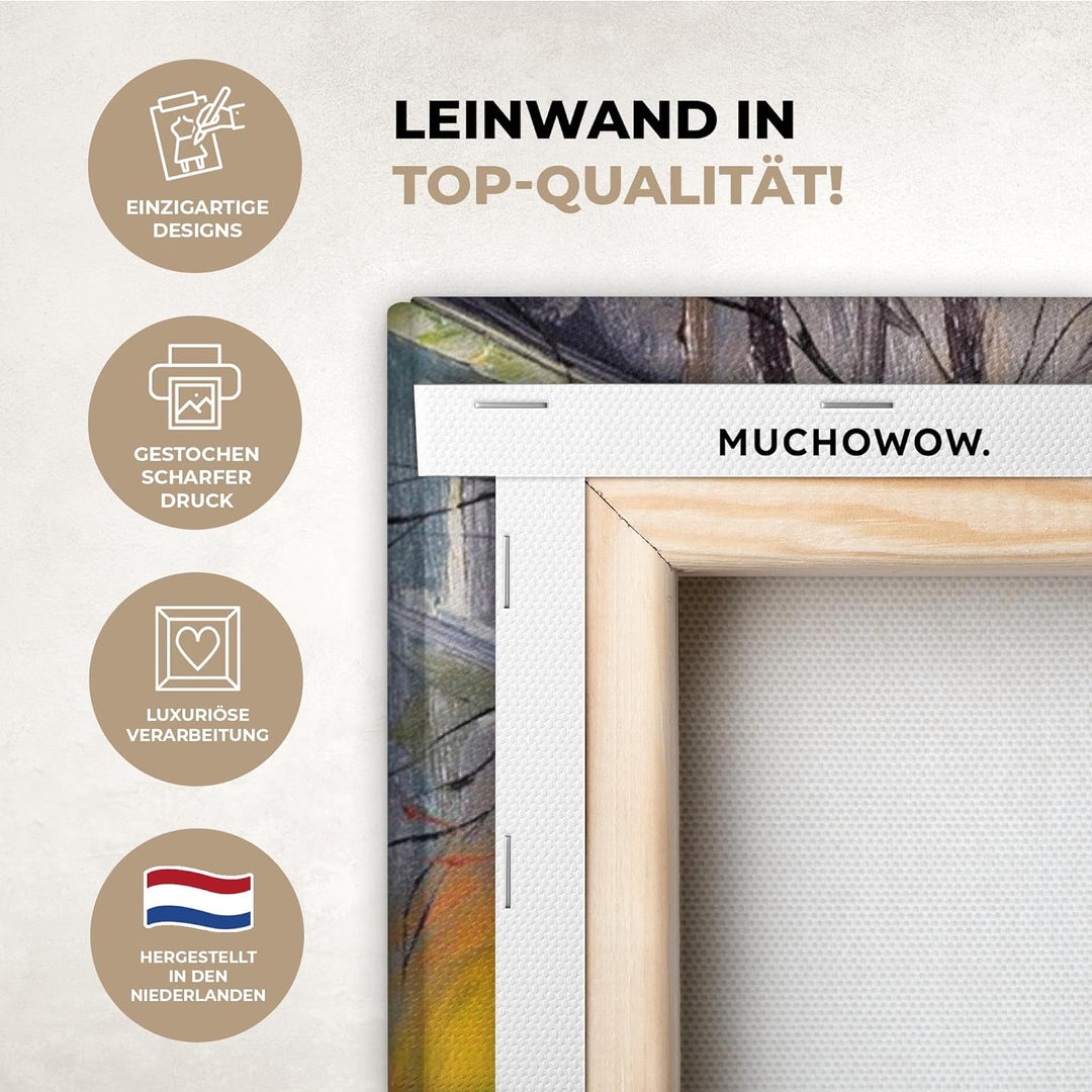 MuchoWow© Bilder 80x60 cm Wohnzimmer Deko Modern Wandbild Foto auf Leinwand Bild Schlafzimmer Room D