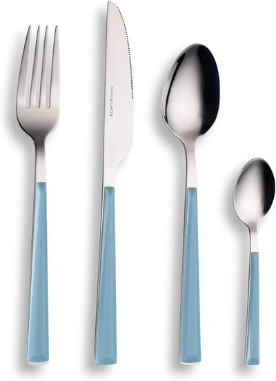 Echtwerk Besteck Set "Basic" mit Kunststoffgriffen, Campingbesteck, Picknickbesteck, leichtes Reiseb