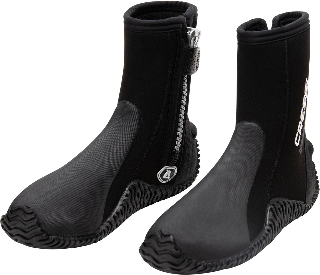 Cressi Korsor Semi Rigid Sole Boots - Tauchstiefel mit halbstarrer Sohle, Schwarz, Erhältlich 3_5_7