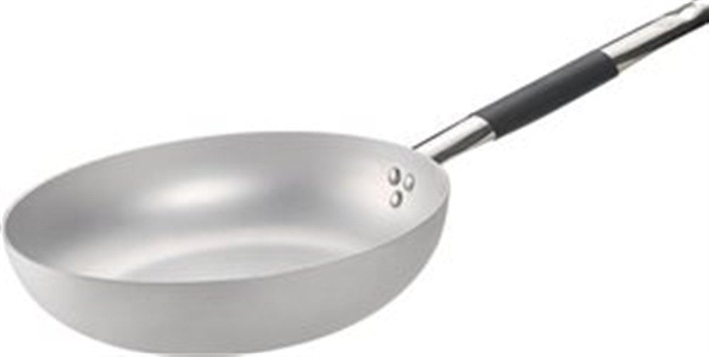 Pentole Agnelli ALMC111BPIC28 Aluminium-Induktionsleitung Senkpfanne hoch, Induktionsboden mit 1 Küh