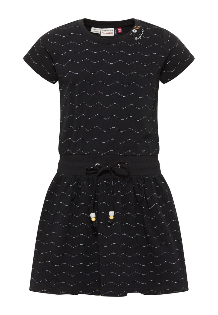 Ragwear Mädchen Kleid MAGY Zig ZAG Sommerkleid in sommerlichen Farben aus weicher Baumwolle, 128 Sch