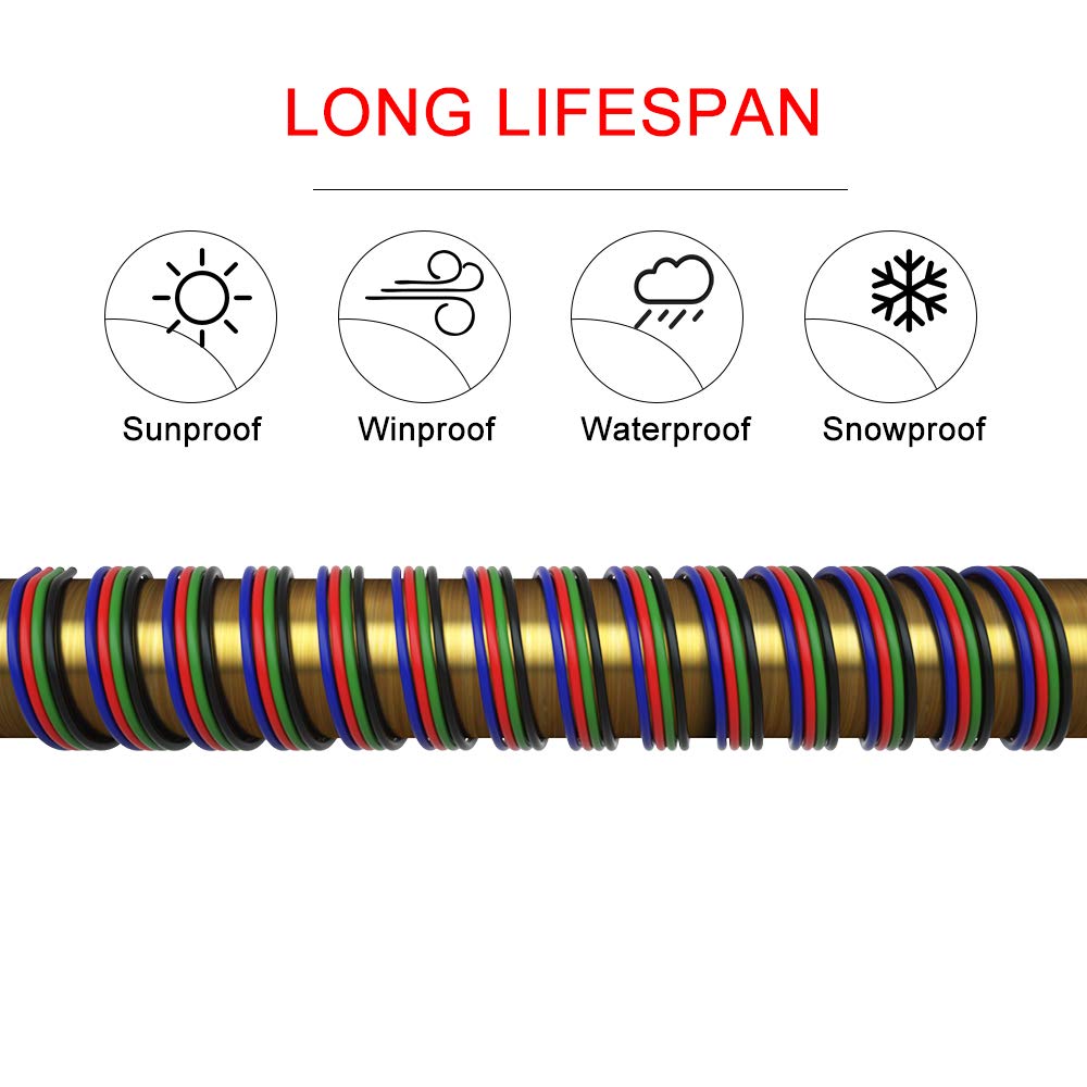 BTF-LIGHTING RGB 32.8ft/10m 20AWG LED Streifen Lichtband Elektrisch Verlängerungskabel 4 polig Stand