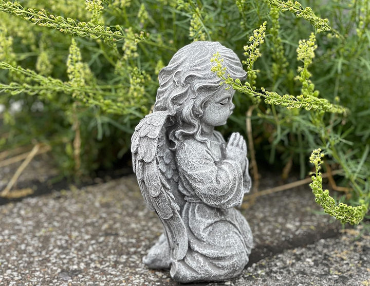 Stone and Style Steinfigur betender Engel kniend Steinguss frostfest wetterfest