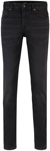 BOSS Herren Delaware BC-L-P Blaue Slim-Fit Jeans aus Super-Stretch-Denim 30W / 32L New - Black008, 3