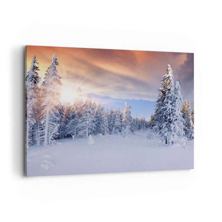 Bilder auf Leinwand 100x70cm Leinwandbild Abenteuer alpen winter schnee Gross Wanddeko Bild Schlafzi