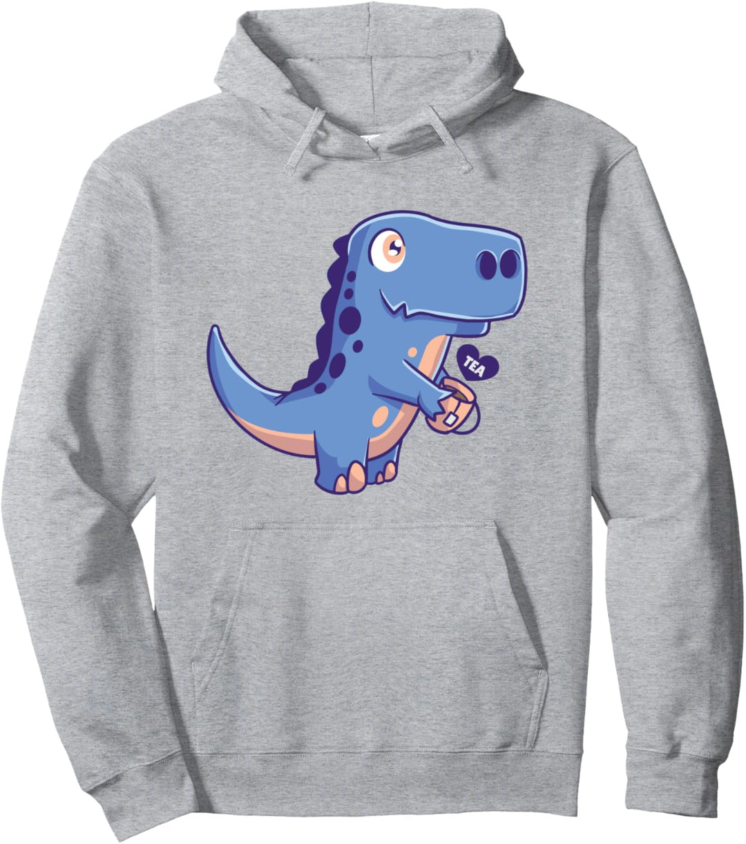 Dinosaurier T Rex Tea Lover Dino Pullover Hoodie