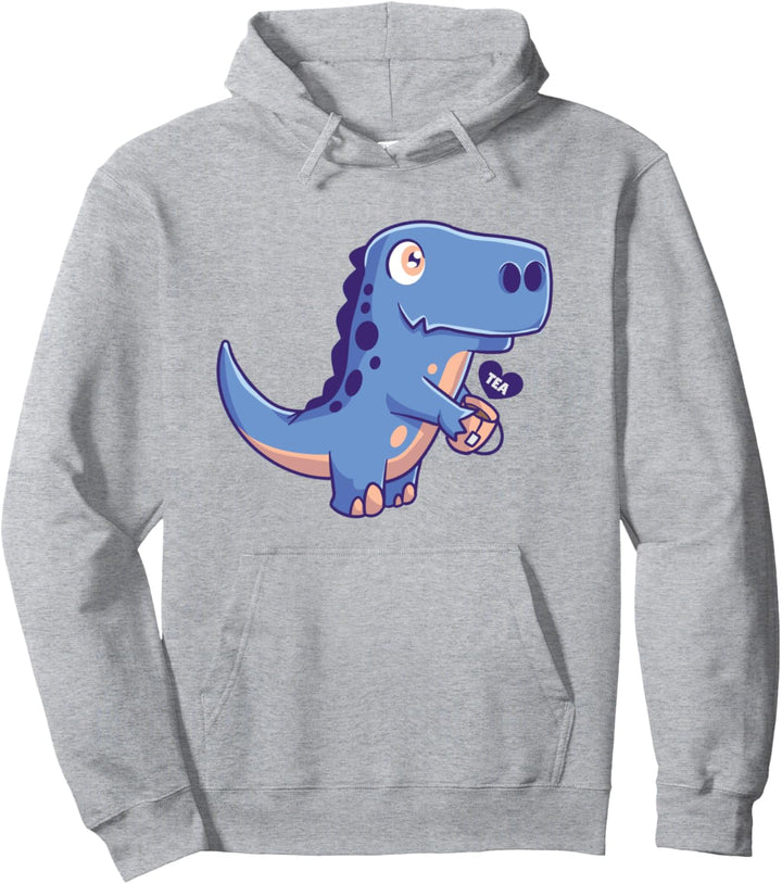Dinosaurier T Rex Tea Lover Dino Pullover Hoodie