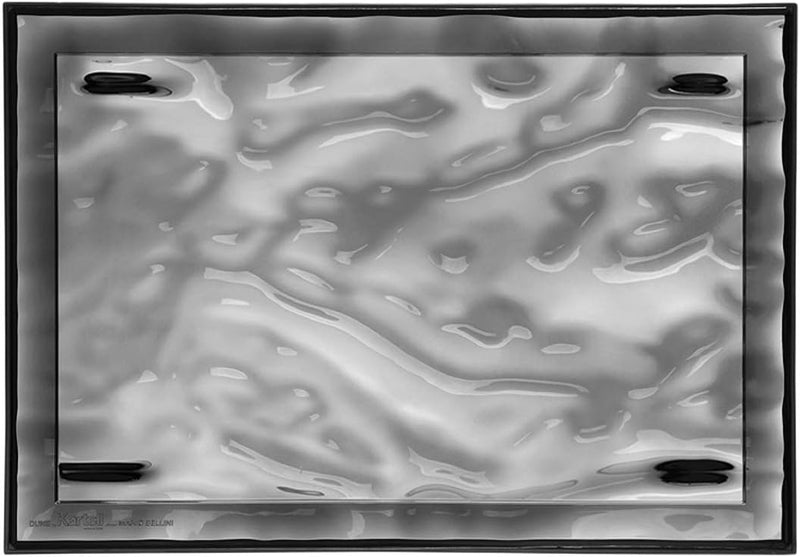 Kartell 01200VF Dune Tablett, Plastik, Rauch, 46 x 32 x 2.5 cm Piccolo Fumè, Piccolo Fumè