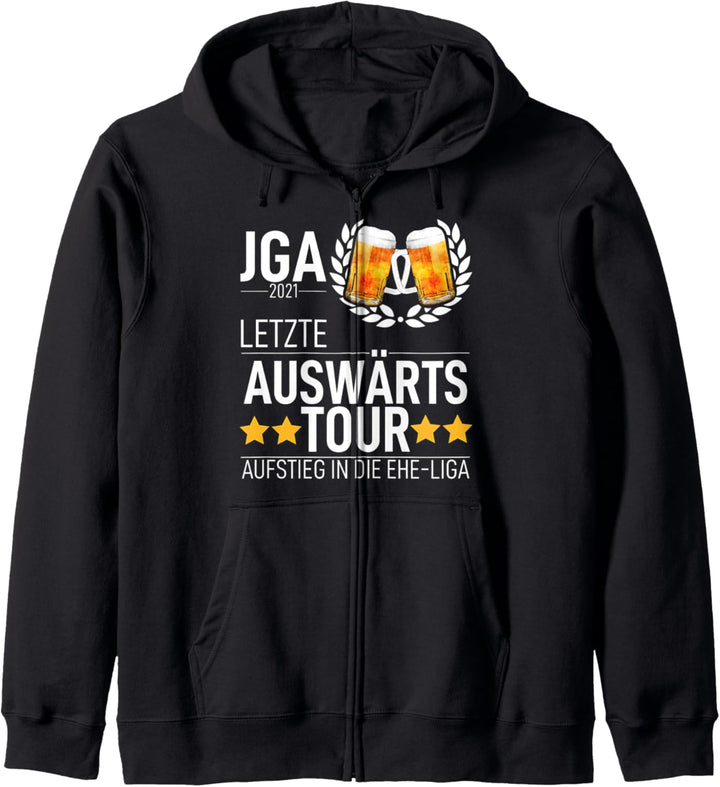 Team Bräutigam Letztes Auswärtsspiel Junggesellenabschied Kapuzenjacke