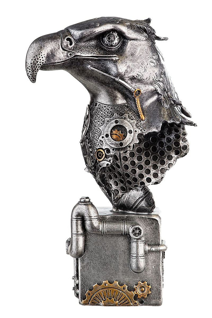 Design Figur Adler Deko Steampunk Dekofigur Mechanical Skulptur Zahnrad Dekoration Industrial Steam