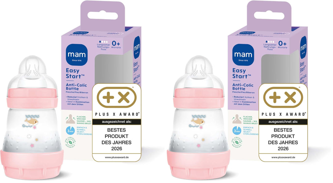 MAM Easy Start Anti-Colic Babyflasche (160 ml), besonders gut akzeptierte Milchflasche, Baby Trinkfl