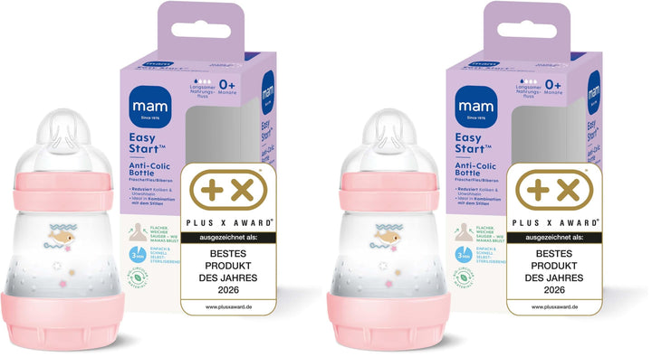 MAM Easy Start Anti-Colic Babyflasche (160 ml), besonders gut akzeptierte Milchflasche, Baby Trinkfl