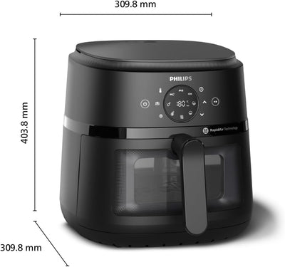 Philips Airfryer 2000-Serie 6,2L - Sichtfenster, Digitaler Touchscreen, 13 Kochoptionen, Bis zu 90%