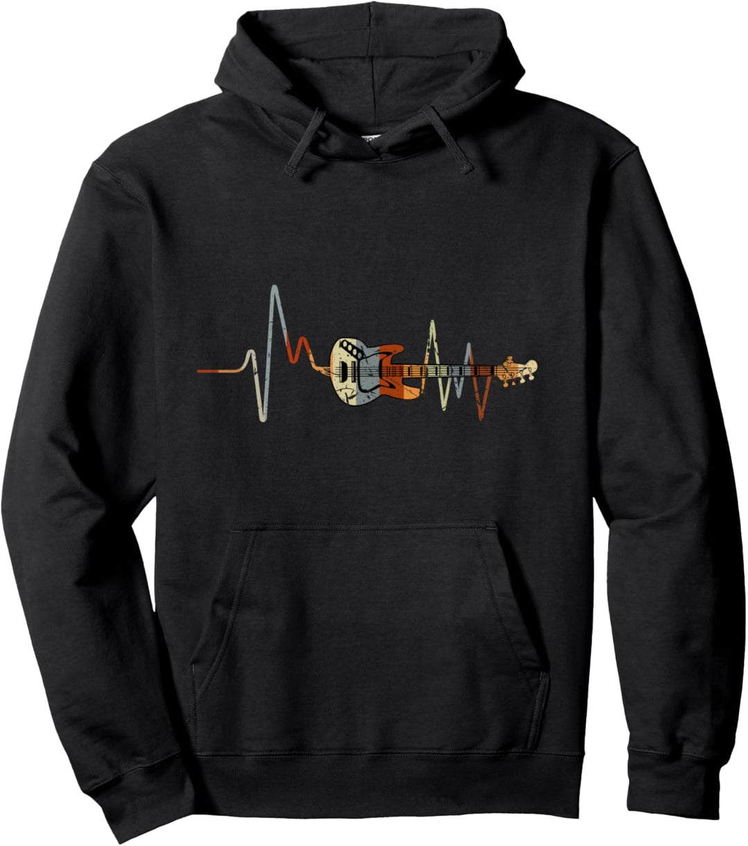 Geschenk für Gitarrenspieler Herzschlag Gitarre Herzschlag Pullover Hoodie