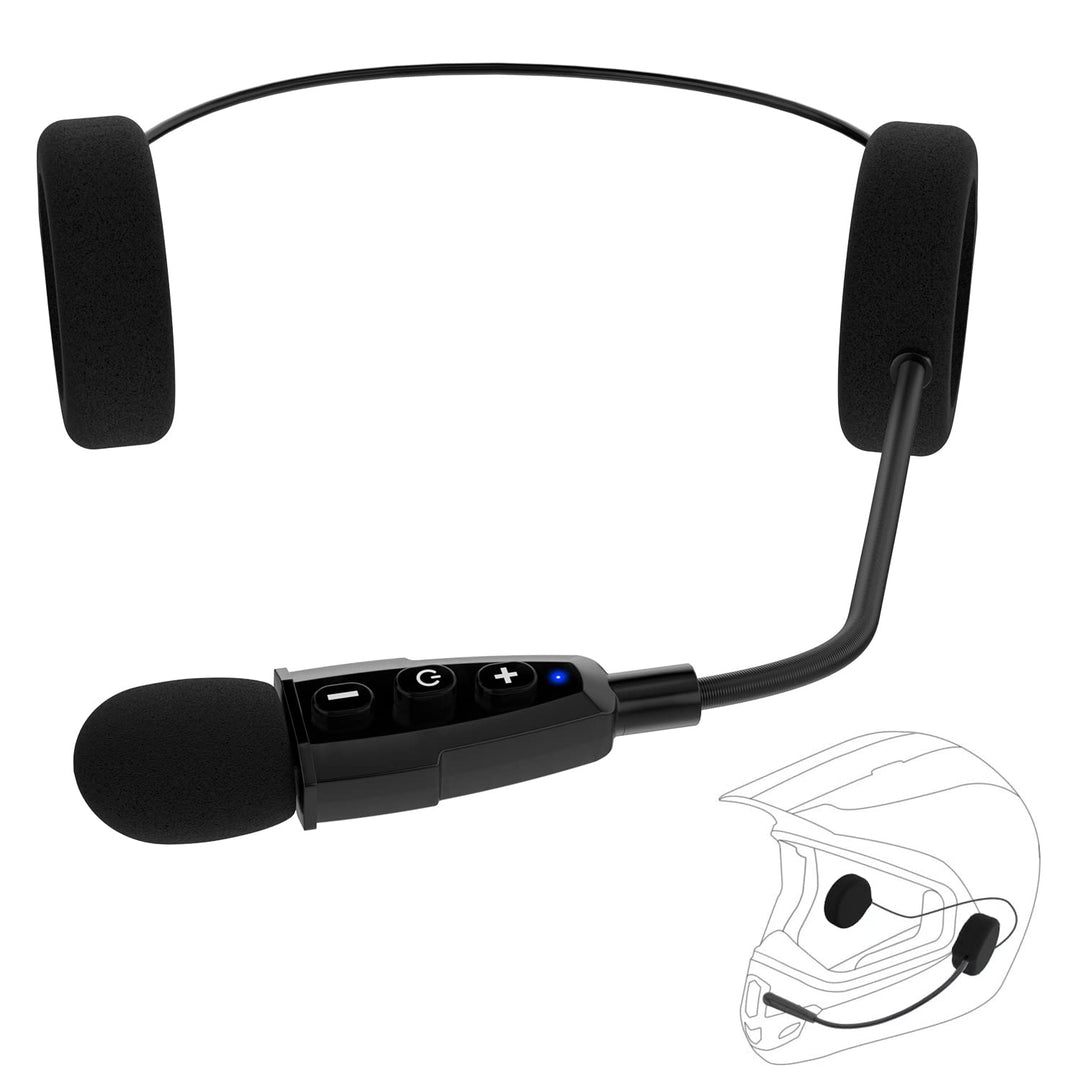 QSPORTPEAK Motorrad Helm Bluetooth 5.1 Headset, E1+ mit CVC-Geräuschunterdrückung Funktion und 3D-So