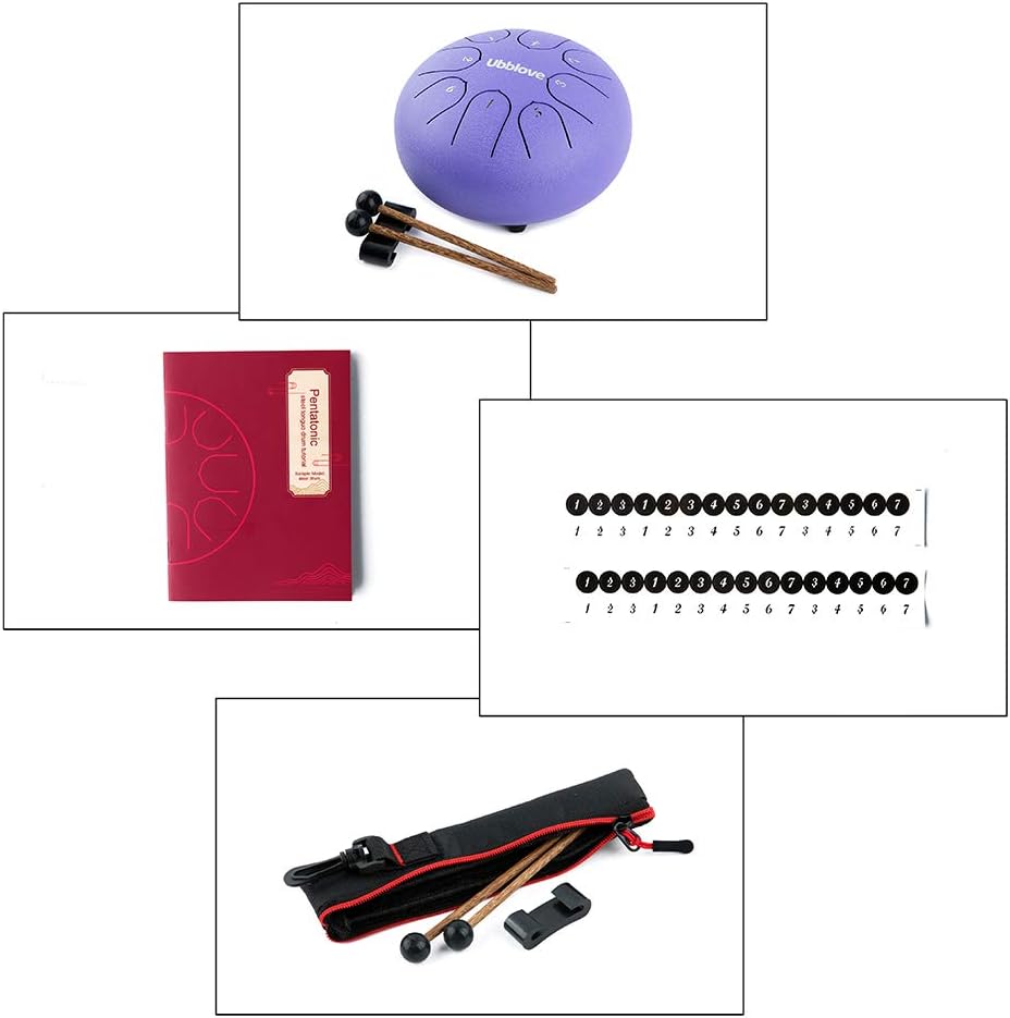 Stahlzungentrommel für Kinder: 8 Noten 15,2 cm (6 Zoll) Tonart C Metall Stahl Trommeln Instrument mi