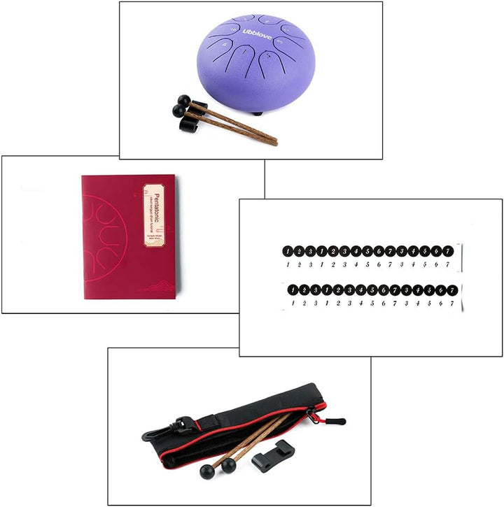 Stahlzungentrommel für Kinder: 8 Noten 15,2 cm (6 Zoll) Tonart C Metall Stahl Trommeln Instrument mi