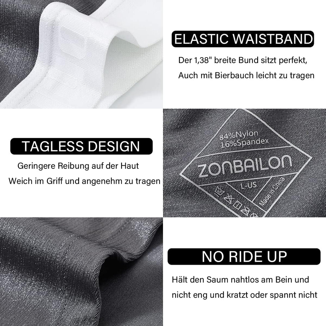 ZAIGELUO Herren Boxershorts Bambus Unterhosen Männer Retroshorts Lange Beine Bequeme Atmungsaktiv We