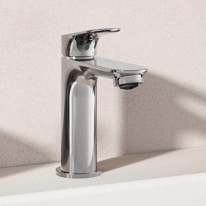 Ideal Standard Alero Waschtischarmatur, Auslaufhöhe 100 mm – Chrom | Wassersparender Wasserhahn Bade