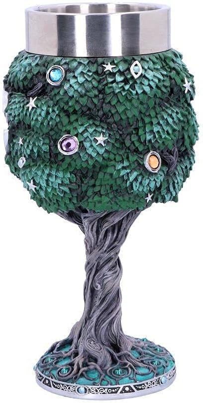 Nemesis Now Exclusive Tree of Life Nature Weinglas, grün, 1 Stück (1 Stück)