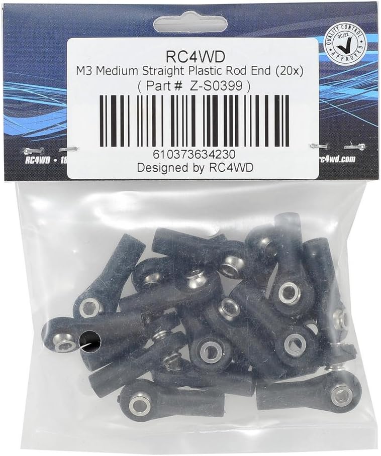 M3 Medium Straight Plastic Rod End (20x)