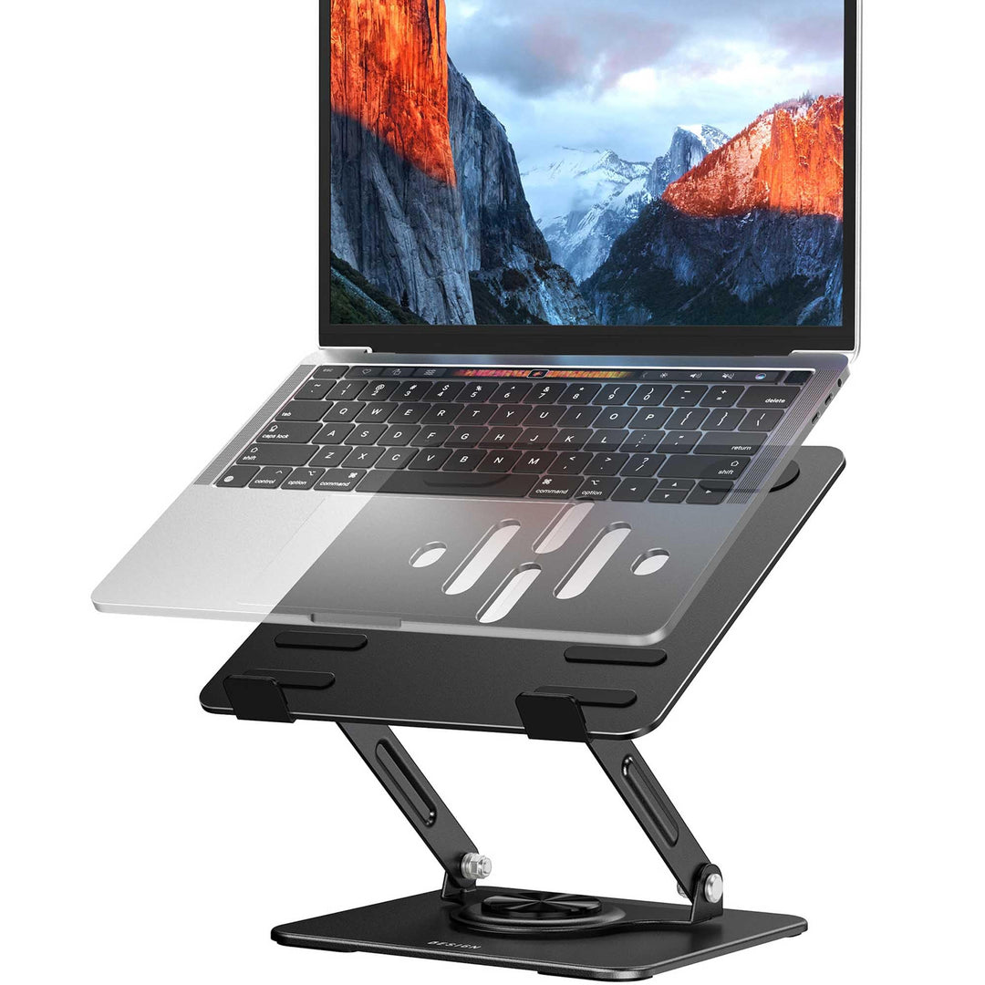 BESIGN LS11 Laptop ständer mit 360 Drehbarer Basis, Verstellbarer ergonomischer Notebook-Ständer, La