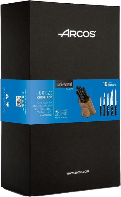 Arcos Serie Universal - Geschenkbox Küchenmesser-Set 5 Stück (5 Messer) - Klinge Nitrum Edelstahl -