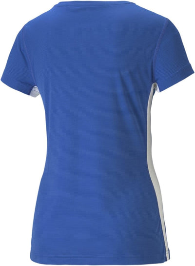 PUMA Running - Textil - T-Shirts Cross The Line 2.0 T-Shirt Training Damen M Blau, M Blau