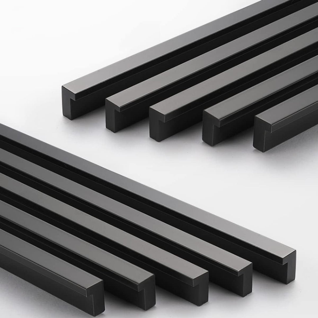 Qrity 6x Schwarz Lochabstand 320mm Türgriffe Küche Stangengriff Schrankgriffe Schubladengriffe Küche